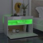 vidaXL Mobili Porta TV con Luci LED 2 pz Bianco Lucido 60x35x40 cm vidaXL Mobili Porta TV con Luci LED 2 pz Bianco Lucido 60x35x40 cm