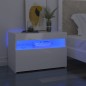 vidaXL Mobili Porta TV con Luci LED 2 pz Bianco Lucido 60x35x40 cm vidaXL Mobili Porta TV con Luci LED 2 pz Bianco Lucido 60x35x40 cm