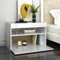 vidaXL Mobili Porta TV con Luci LED 2 pz Bianco Lucido 60x35x40 cm vidaXL Mobili Porta TV con Luci LED 2 pz Bianco Lucido 60x35x40 cm