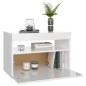 vidaXL Mobili Porta TV con Luci LED 2 pz Bianco Lucido 60x35x40 cm vidaXL Mobili Porta TV con Luci LED 2 pz Bianco Lucido 60x35x40 cm