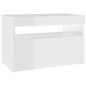 vidaXL Mobili Porta TV con Luci LED 2 pz Bianco Lucido 60x35x40 cm vidaXL Mobili Porta TV con Luci LED 2 pz Bianco Lucido 60x35x40 cm
