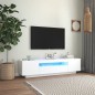 vidaXL Mobile Porta TV con Luci LED Bianco 160x35x40 cm vidaXL Mobile Porta TV con Luci LED Bianco 160x35x40 cm