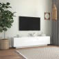 vidaXL Mobile Porta TV con Luci LED Bianco Lucido 160x35x40 cm vidaXL Mobile Porta TV con Luci LED Bianco Lucido 160x35x40 cm