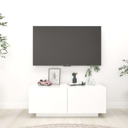 vidaXL Mobile Porta TV Bianco 100x35x40 cm in Legno Multistrato