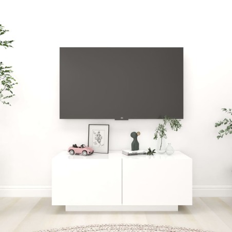vidaXL Mobile Porta TV Bianco 100x35x40 cm in Legno Multistrato
