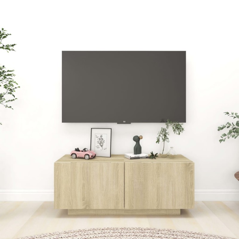 vidaXL Mobile per TV Rovere Sonoma 100x35x40 cm Legno Multistrato vidaXL Mobile per TV Rovere Sonoma 100x35x40 cm Legno Multistrato