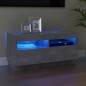 vidaXL Mobile Porta TV con Luci LED Grigio Cemento 80x35x40 cm vidaXL Mobile Porta TV con Luci LED Grigio Cemento 80x35x40 cm