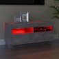 vidaXL Mobile Porta TV con Luci LED Grigio Cemento 80x35x40 cm vidaXL Mobile Porta TV con Luci LED Grigio Cemento 80x35x40 cm