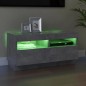 vidaXL Mobile Porta TV con Luci LED Grigio Cemento 80x35x40 cm vidaXL Mobile Porta TV con Luci LED Grigio Cemento 80x35x40 cm