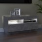 vidaXL Mobile Porta TV con Luci LED Grigio Cemento 80x35x40 cm vidaXL Mobile Porta TV con Luci LED Grigio Cemento 80x35x40 cm