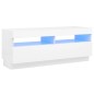 vidaXL Mobile Porta TV con Luci LED Bianco 100x35x40 cm