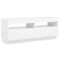 vidaXL Mobile Porta TV con Luci LED Bianco 100x35x40 cm