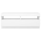 vidaXL Mobile Porta TV con Luci LED Bianco 100x35x40 cm