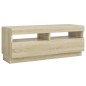 vidaXL Mobile Porta TV con Luci LED Rovere Sonoma 100x35x40 cm vidaXL Mobile Porta TV con Luci LED Rovere Sonoma 100x35x40 cm
