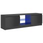 vidaXL Mobile Porta TV con Luci LED Grigio Lucido 120x30x35,5 cm vidaXL Mobile Porta TV con Luci LED Grigio Lucido 120x30x35,5 cm