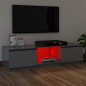 vidaXL Mobile Porta TV con Luci LED Grigio Lucido 120x30x35,5 cm vidaXL Mobile Porta TV con Luci LED Grigio Lucido 120x30x35,5 cm