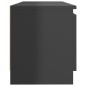 vidaXL Mobile Porta TV con Luci LED Grigio Lucido 120x30x35,5 cm vidaXL Mobile Porta TV con Luci LED Grigio Lucido 120x30x35,5 cm