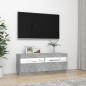 vidaXL Mobile Porta TV con Luci LED Grigio Cemento 100x35x40 cm vidaXL Mobile Porta TV con Luci LED Grigio Cemento 100x35x40 cm