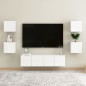 vidaXL Armadietti a Parete per TV 2 pz Bianco Lucido 30,5x30x30 cm vidaXL Armadietti a Parete per TV 2 pz Bianco Lucido 30,5x30x30 cm