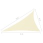 Parasole a Vela Oxford Triangolare 3x4x5 m Crema Parasole a Vela Oxford Triangolare 3x4x5 m Crema