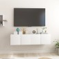 vidaXL Mobili Porta TV Sospesi 2 pz Bianco 60x30x30cm vidaXL Mobili Porta TV Sospesi 2 pz Bianco 60x30x30cm