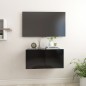 vidaXL Mobile Porta TV Sospeso Nero 60x30x30cm vidaXL Mobile Porta TV Sospeso Nero 60x30x30cm
