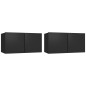 vidaXL Mobili Porta TV Sospesi 2 pz Neri 60x30x30 cm 