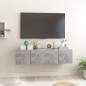vidaXL Mobili Porta TV Sospesi 2 pz Grigio Cemento 60x30x30 cm 