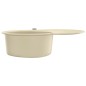 Lavello da Cucina in Granito Vasca Singola Ovale Beige Lavello da Cucina in Granito Vasca Singola Ovale Beige