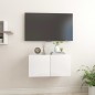 vidaXL Mobile Porta TV Pensile Bianco Lucido 60x30x30cm vidaXL Mobile Porta TV Pensile Bianco Lucido 60x30x30cm