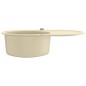 Lavello da Cucina in Granito Vasca Singola Ovale Beige Lavello da Cucina in Granito Vasca Singola Ovale Beige