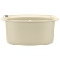 Lavello da Cucina in Granito Vasca Singola Ovale Beige Lavello da Cucina in Granito Vasca Singola Ovale Beige