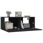 vidaXL Mobili Porta TV 2 pz Neri 80x30x30 cm in Legno Multistrato