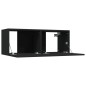 vidaXL Mobili Porta TV 2 pz Neri 80x30x30 cm in Legno Multistrato