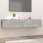 vidaXL Mobili Porta TV 2pz Grigio Cemento 80x30x30cm Legno Multistrato vidaXL Mobili Porta TV 2pz Grigio Cemento 80x30x30cm Legno Multistrato