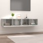vidaXL Mobili Porta TV 2pz Grigio Cemento 80x30x30cm Legno Multistrato vidaXL Mobili Porta TV 2pz Grigio Cemento 80x30x30cm Legno Multistrato