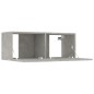 vidaXL Mobili Porta TV 2pz Grigio Cemento 80x30x30cm Legno Multistrato vidaXL Mobili Porta TV 2pz Grigio Cemento 80x30x30cm Legno Multistrato