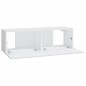 vidaXL Mobili TV da Parete 2 pz Bianchi 100x30x30 cm Legno Multistrato vidaXL Mobili TV da Parete 2 pz Bianchi 100x30x30 cm Legno Multistrato