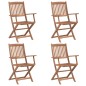 vidaXL Set da Pranzo da Giardino 5 pz in Legno Massello di Acacia