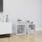 vidaXL Mobile Porta TV 2 pz Bianco Lucido 37x35x37 cm in Truciolato vidaXL Mobile Porta TV 2 pz Bianco Lucido 37x35x37 cm in Truciolato
