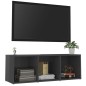 vidaXL Mobile Porta TV Grigio Lucido 107x35x37 cm in Truciolato vidaXL Mobile Porta TV Grigio Lucido 107x35x37 cm in Truciolato