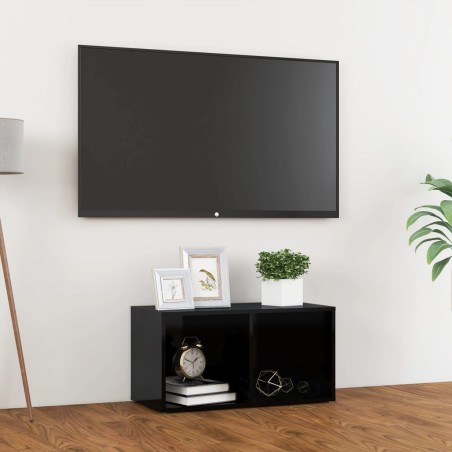 vidaXL Mobile Porta TV Nero Lucido 72x35x36,5 cm in Truciolato
