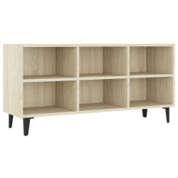 vidaXL Mobile TV con Gambe in Metallo Rovere Sonoma 103,5x30x50 cm