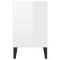 vidaXL Mobile TV con Gambe in Metallo Bianco Lucido 103,5x30x50 cm vidaXL Mobile TV con Gambe in Metallo Bianco Lucido 103,5x30x50 cm