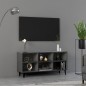 vidaXL Mobile TV con Gambe in Metallo Grigio 103,5x30x50 cm vidaXL Mobile TV con Gambe in Metallo Grigio 103,5x30x50 cm