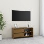 vidaXL Mobile Porta TV Marrone Miele 80x31x39 cm in Legno di Pino vidaXL Mobile Porta TV Marrone Miele 80x31x39 cm in Legno di Pino