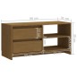 vidaXL Mobile Porta TV Marrone Miele 80x31x39 cm in Legno di Pino vidaXL Mobile Porta TV Marrone Miele 80x31x39 cm in Legno di Pino