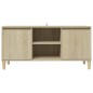 vidaXL Mobile TV con Gambe in Legno Rovere Sonoma 103,5x30x50 cm
