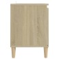 vidaXL Mobile TV con Gambe in Legno Rovere Sonoma 103,5x30x50 cm