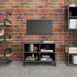 vidaXL Mobile TV con Gambe in Metallo Grigio Lucido 69,5x30x50 cm vidaXL Mobile TV con Gambe in Metallo Grigio Lucido 69,5x30x50 cm